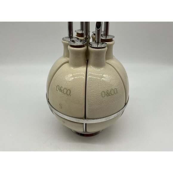 Oliviers & Co Vintage Kitchen Oils Caddy Creut Set Oils Holder MCM Collectible - Picture 9 of 15